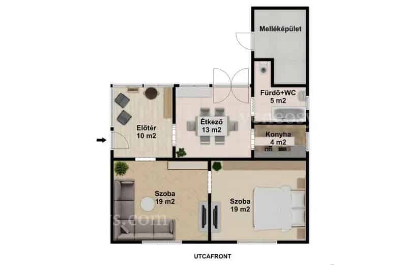 Nagydorogon 70 m2-es, felújítandó családi ház nagy telekkel, melléképülettel eladó.