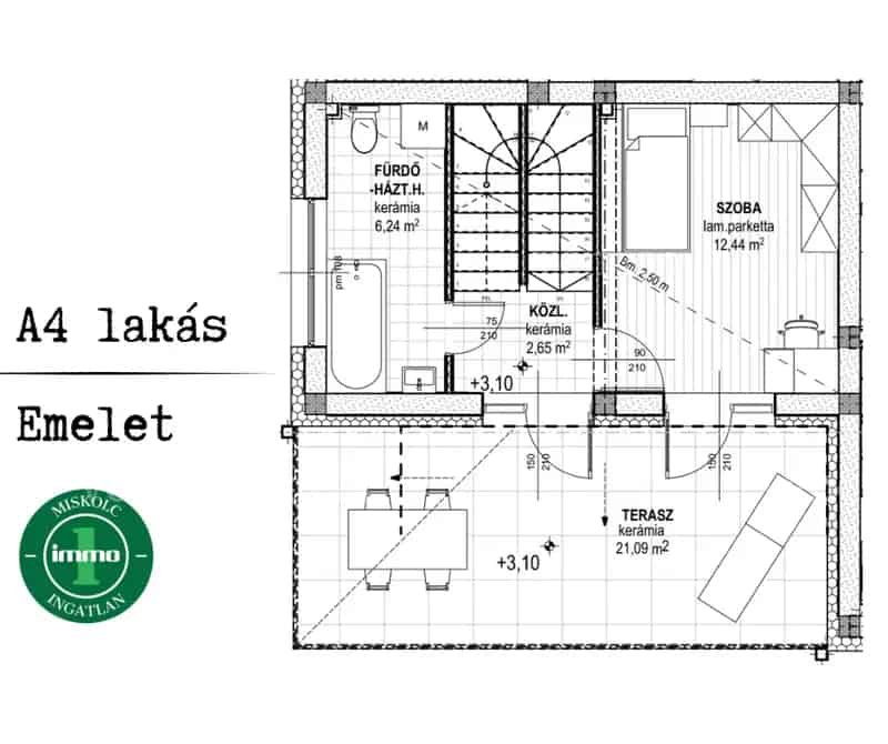PANORÁMA LAKÓPARK - új építésű lakások Miskolcon! (ELADVA) - A4