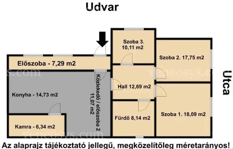 Nagyrészt felújítandó, de rengeteg lehetőséget magában rejtő napfényes ingatlan remek elhelyezkedéssel eladó!
