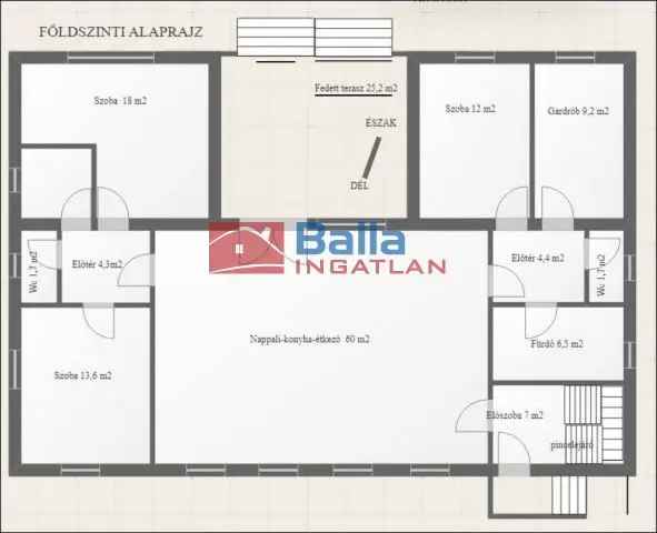 Eladó 7 szobás rönkház Hatvanban 62618m² telekkel
