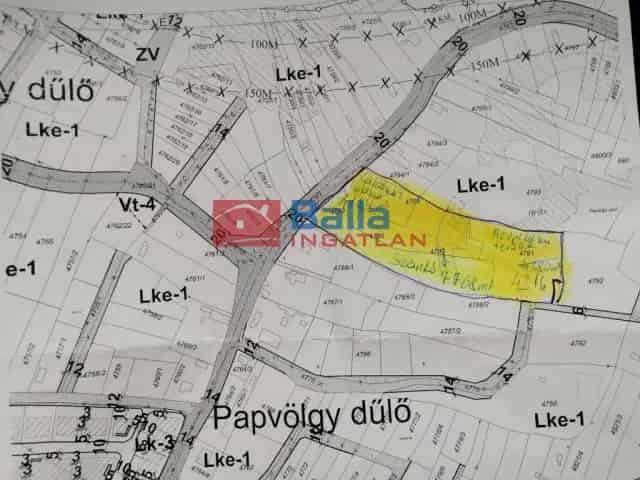 Vácon panorámás építési telek eladó 16215 m²