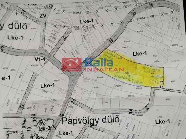 Vácon panorámás építési telek eladó 16215 m²