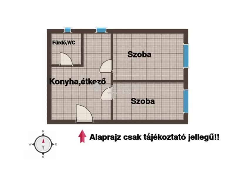 Napfényes Alagsori Lakás Befektetésre Irodának Otthonnak