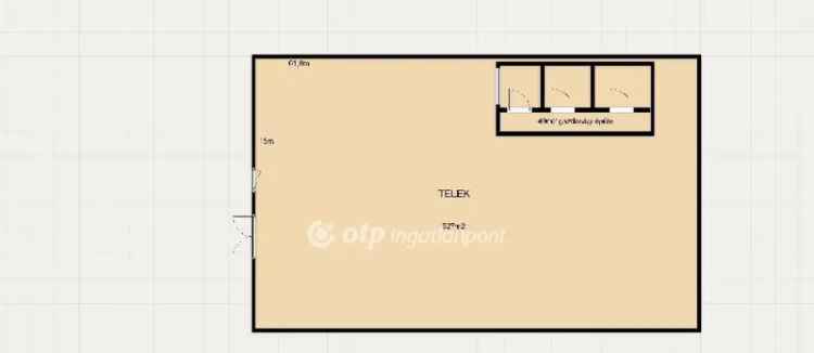 Kaba központjában 927 m2-es telek eladó 40 m2-es épülettel
