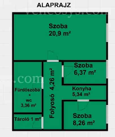 🏡 Eladó 2+1 félszobás, részben felújított lakás Sajószentpéteren – csendes környéken, jó lakóközösséggel!