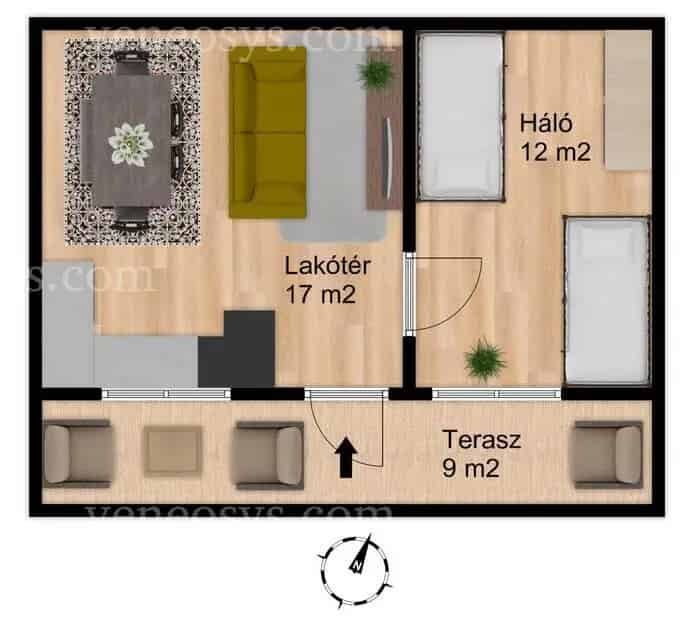 Eladó Medinán 0,6 ha szántó és szőlő tanyával