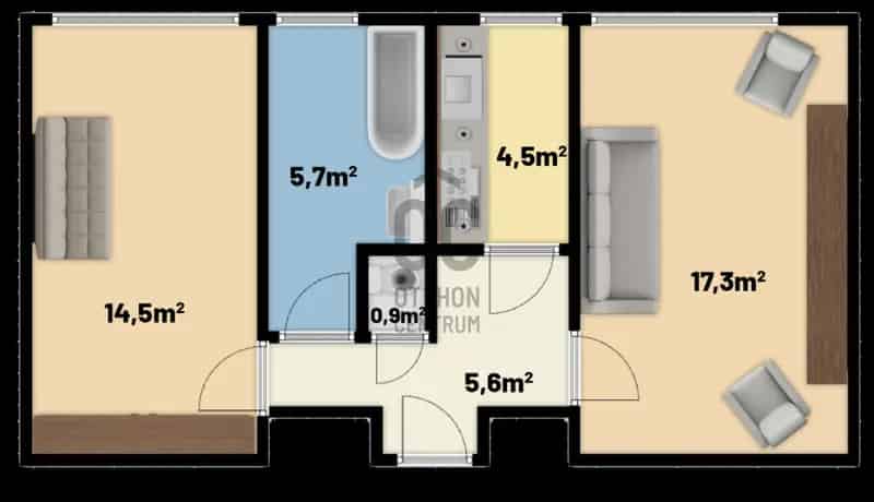 Budapest IV kerület Újpest felujítandó 2 szobás lakás eladó